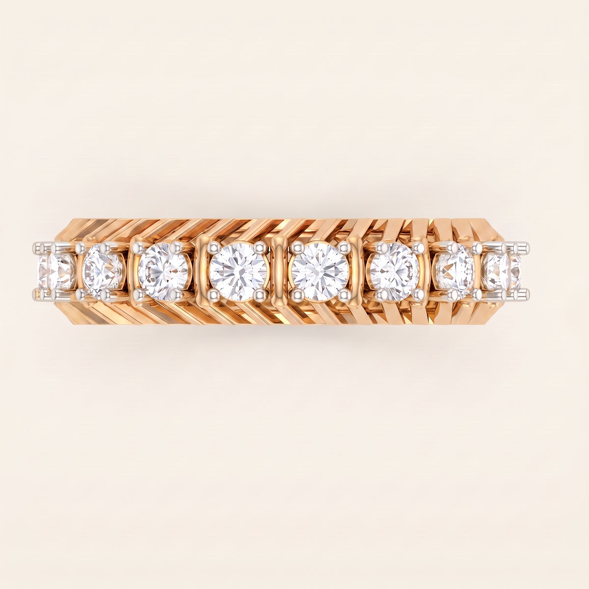 Braid lab-grown diamond ring, view 5