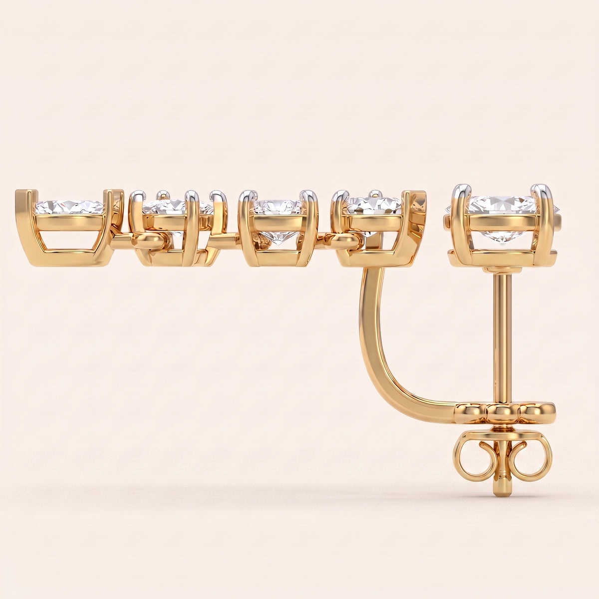Rhapsody lab-grown diamond earrings, view 3