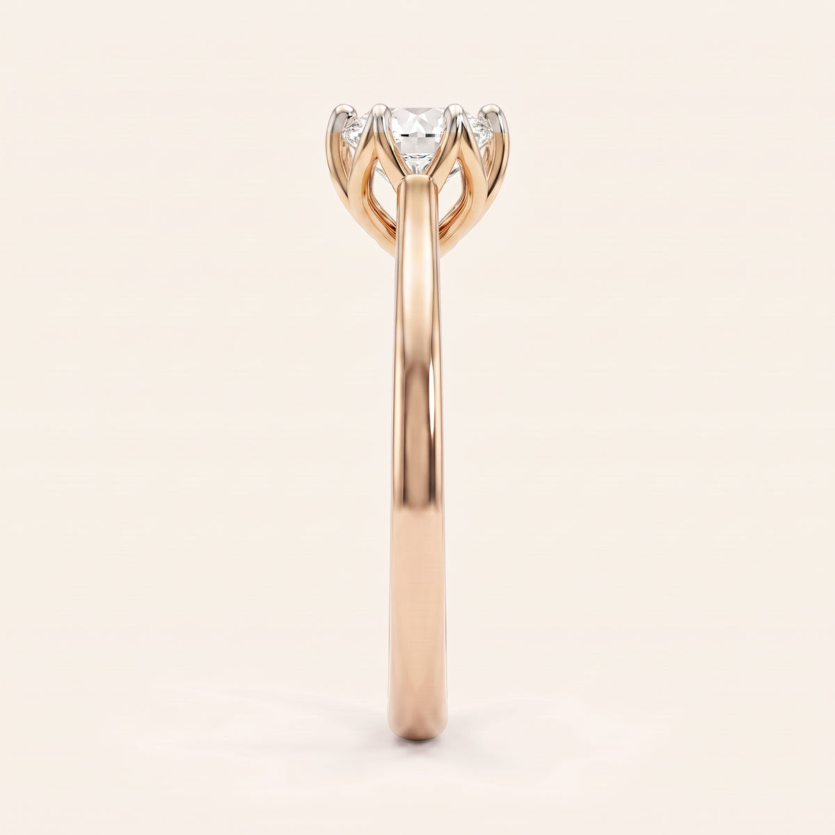 Tulip lab-grown diamond ring, view 7