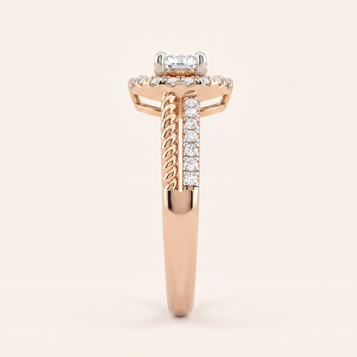 Belle lab-grown diamond ring, view 6