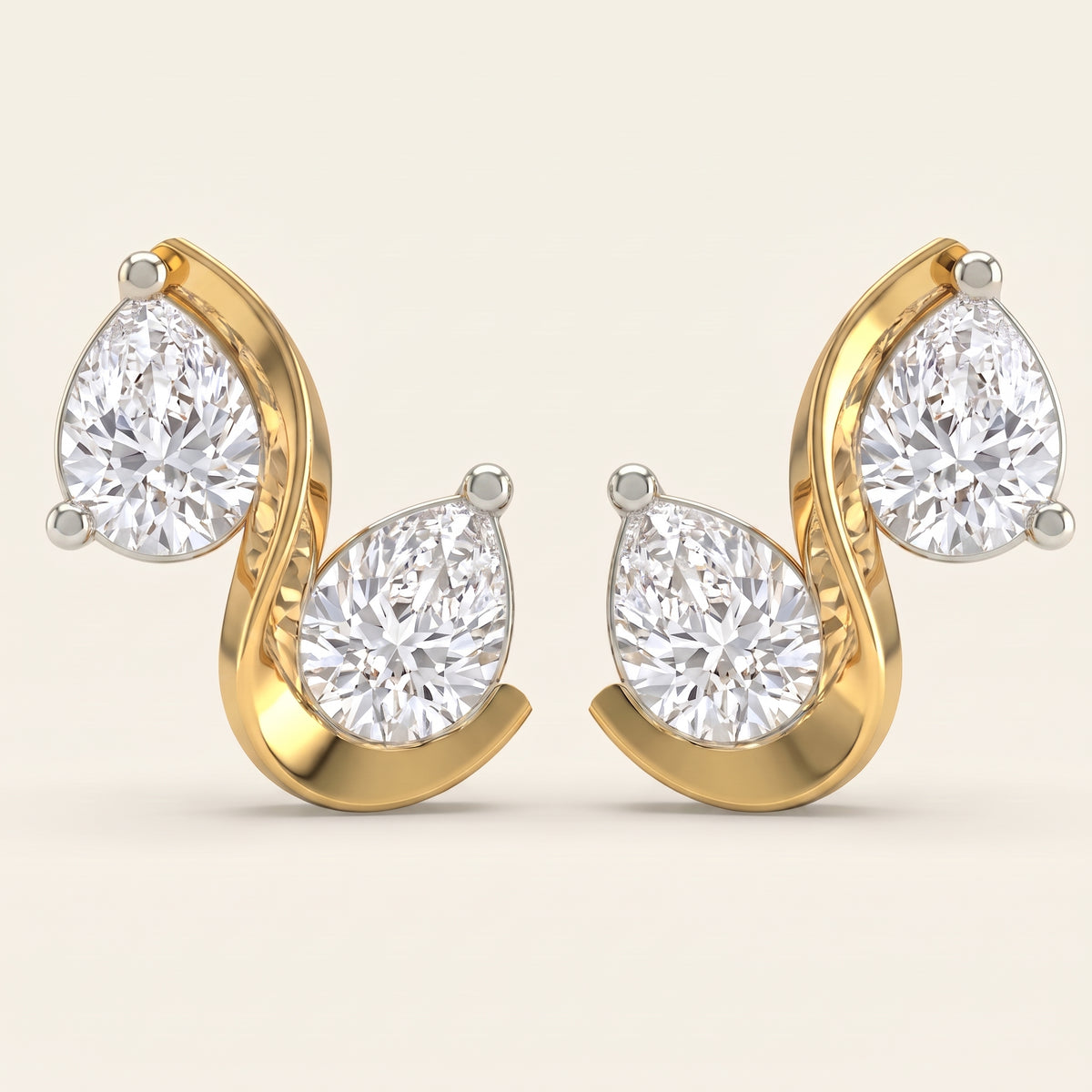 Spiralle lab-grown diamond earrings