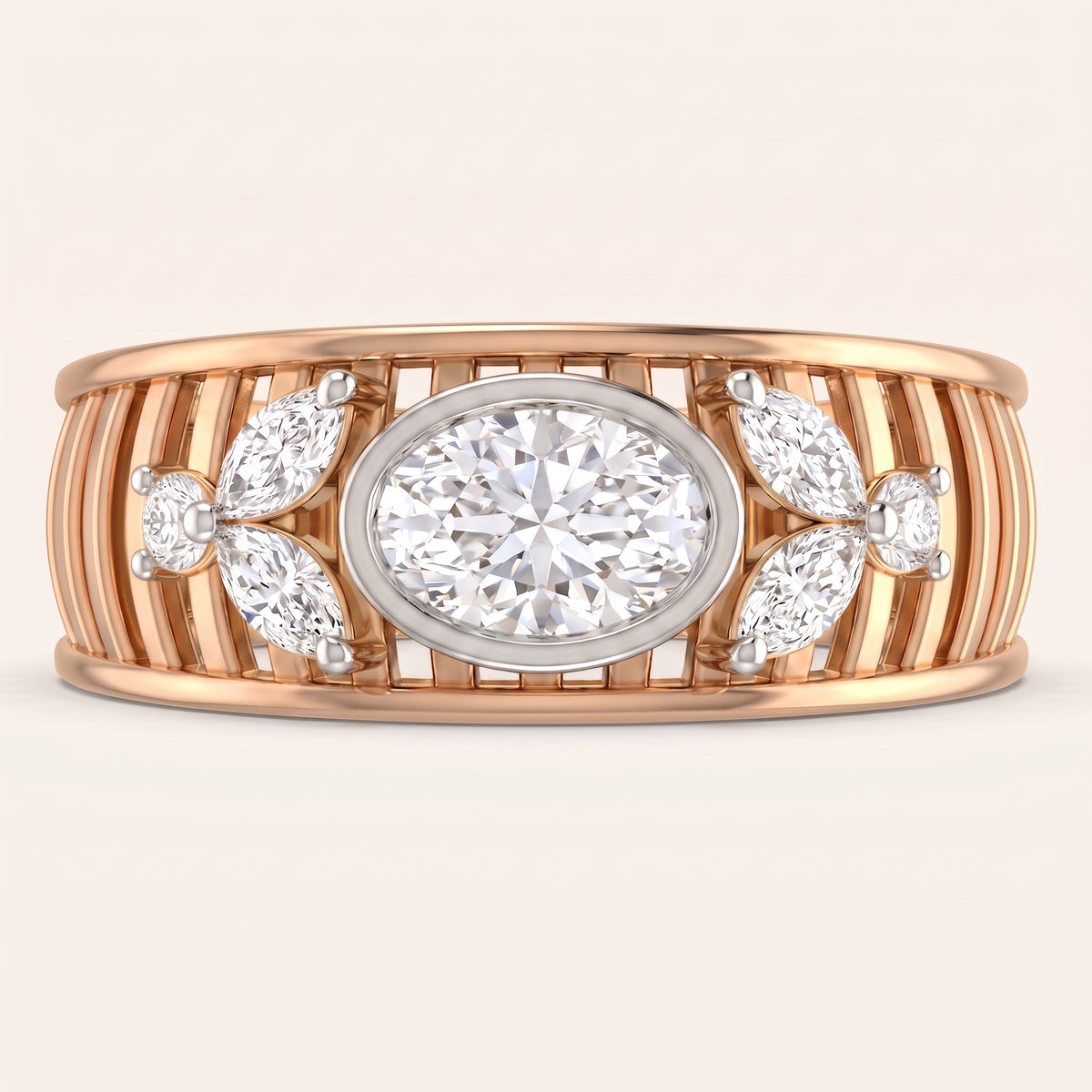 Aurelia lab-grown diamond ring, view 5