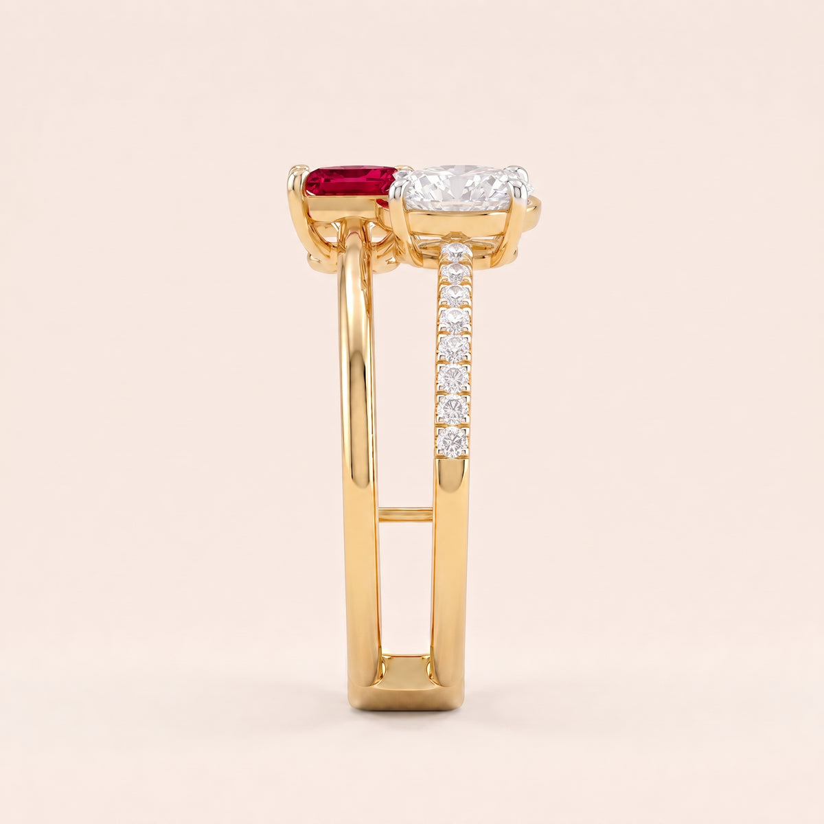 Ember lab-grown diamond ring, view 3