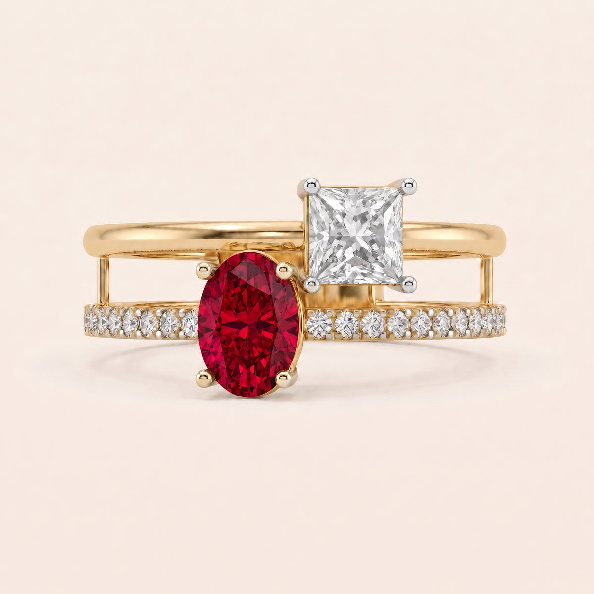 Ember lab-grown diamond ring, view 4