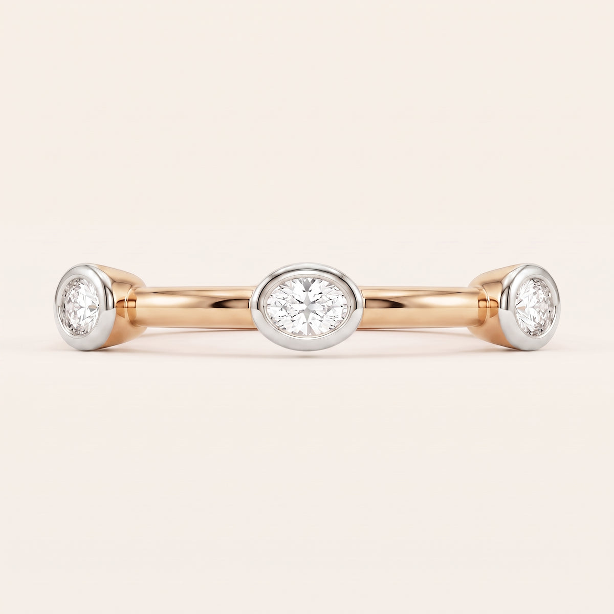 Ellipse lab-grown diamond ring, view 6