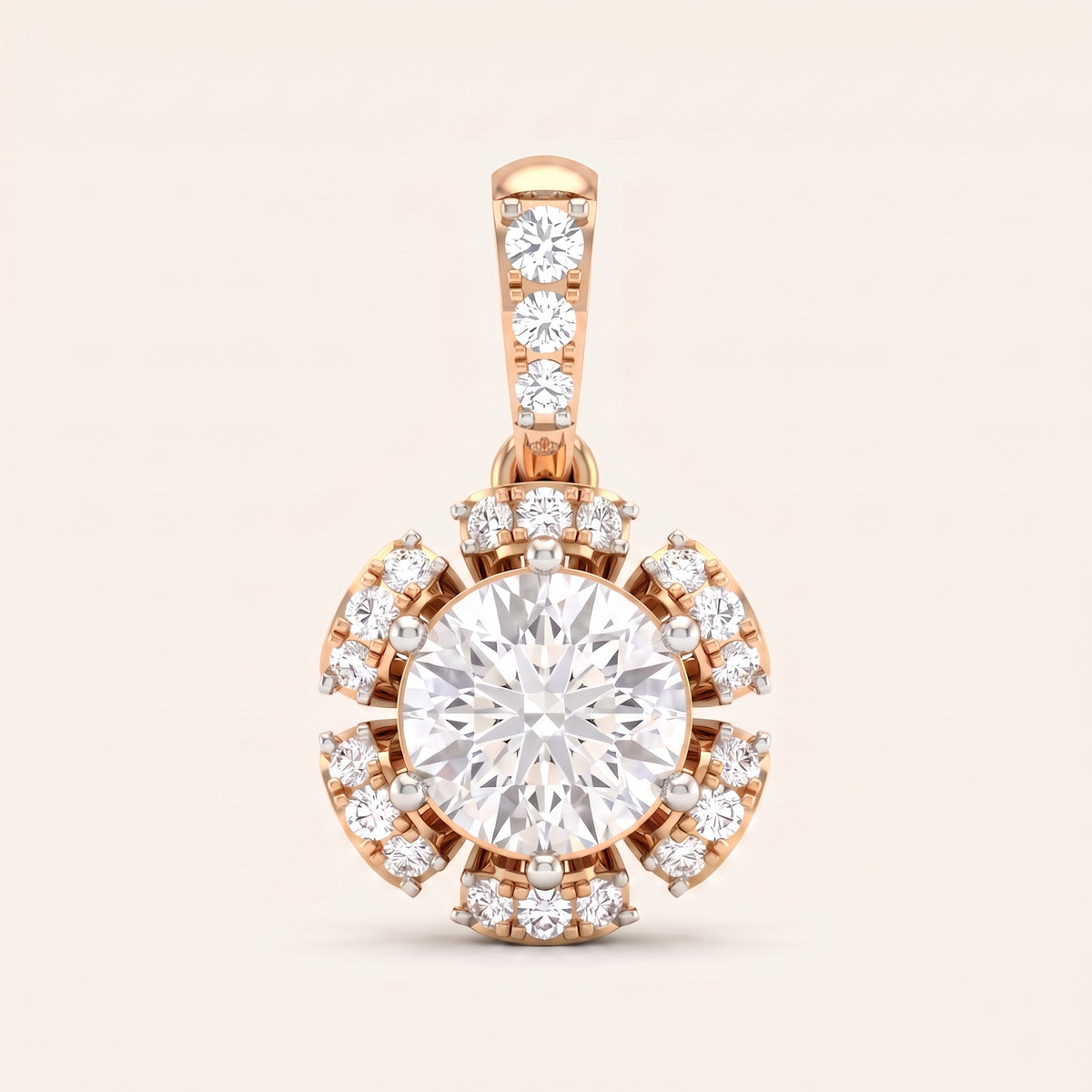 Marigold lab-grown diamond pendant, view 5