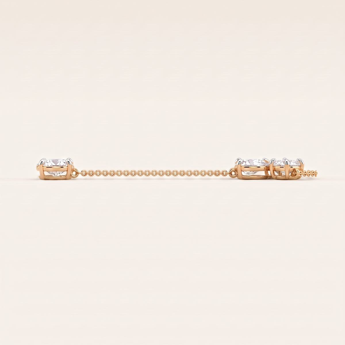 Triplet lab-grown diamond necklace, view 8