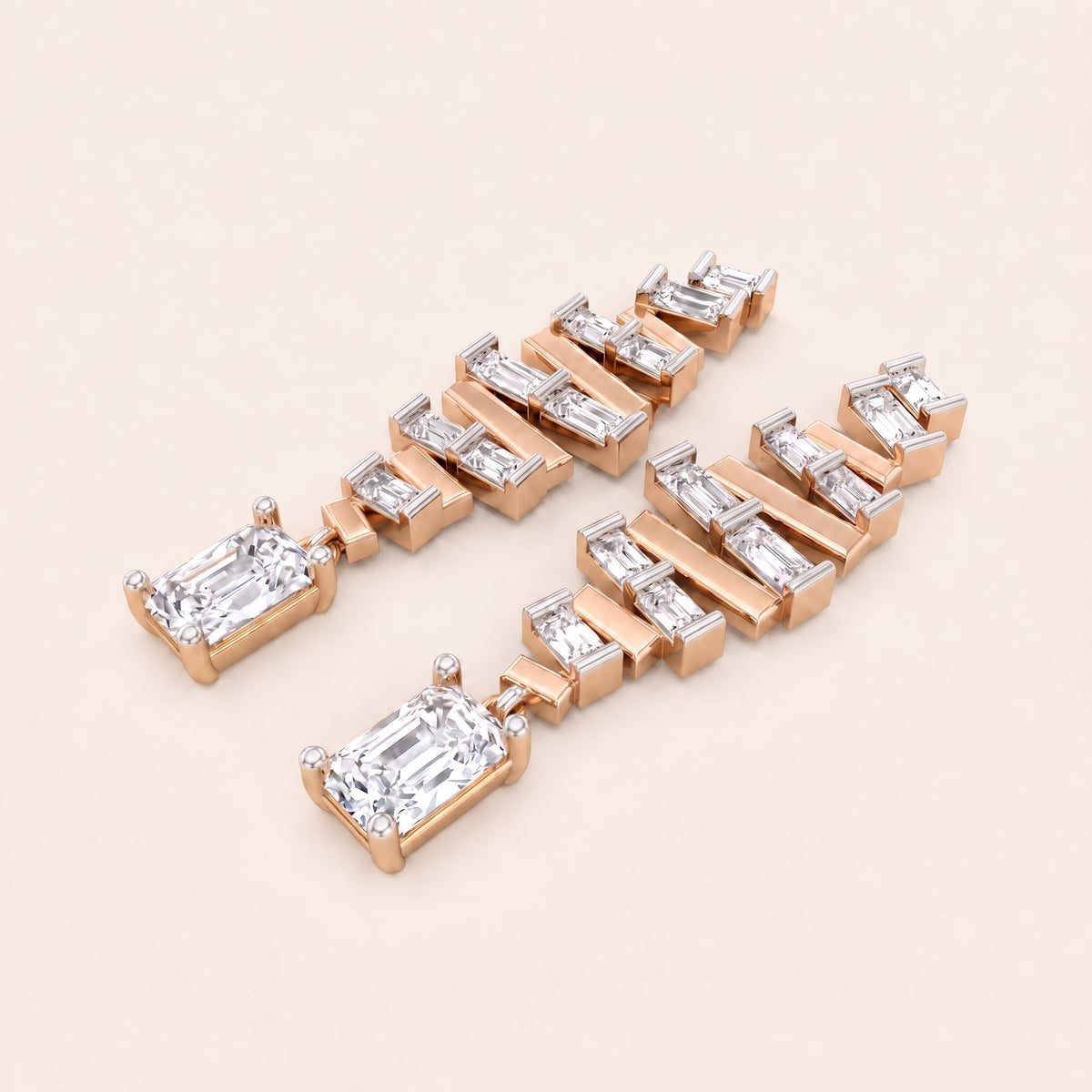 Jazz lab-grown diamond earrings, view 4
