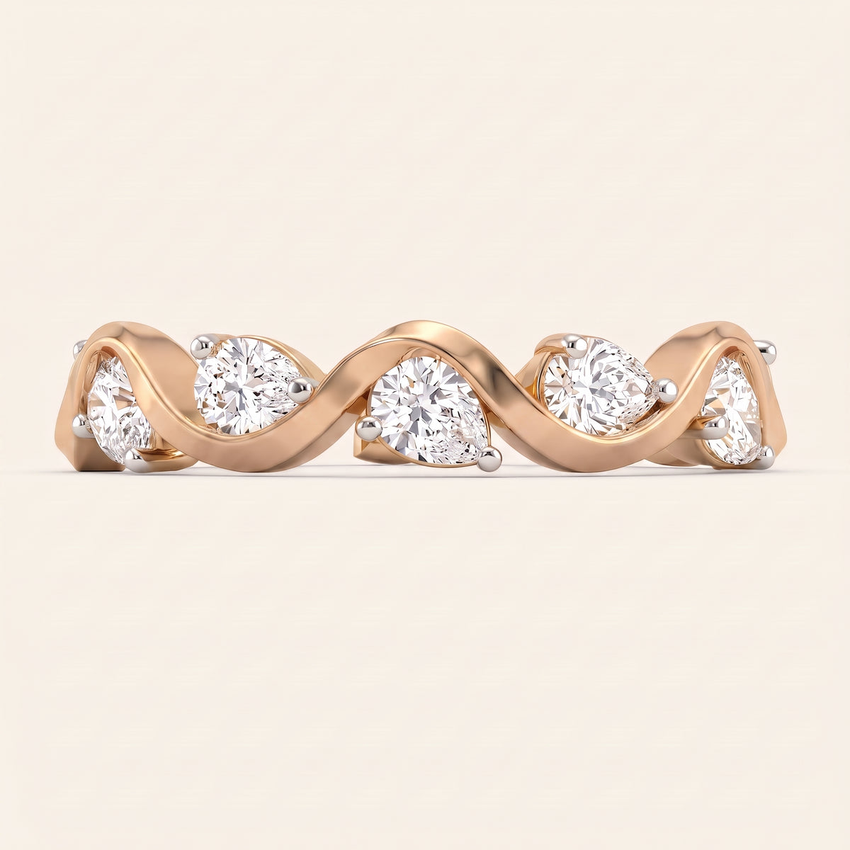 Spiralle lab-grown diamond ring, view 8