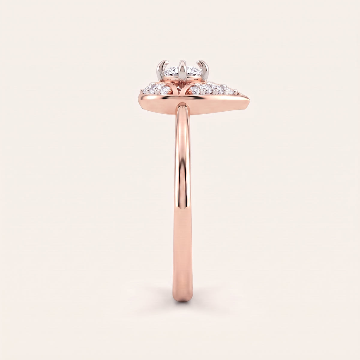 Polaris lab-grown diamond ring, view 4