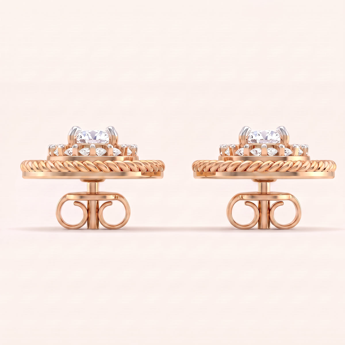 Harbour lab-grown diamond earrings, view 8