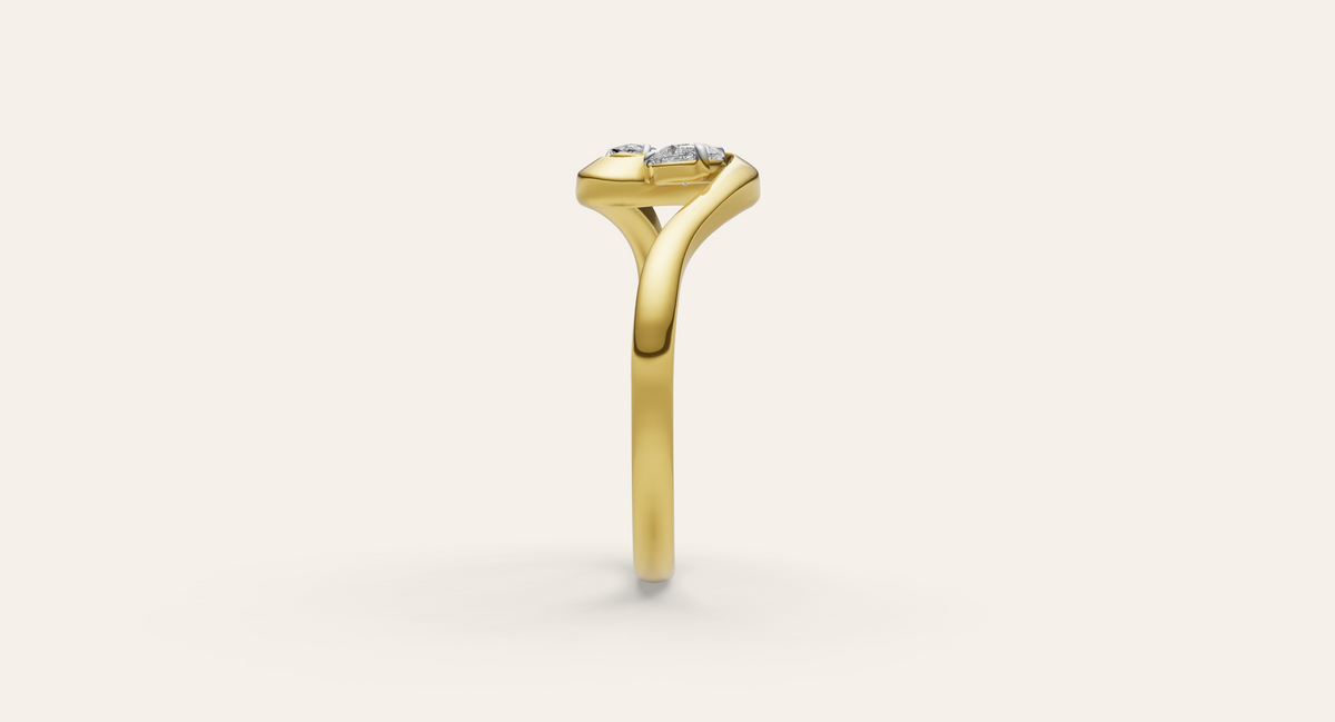 Eclat lab-grown diamond ring, view 5