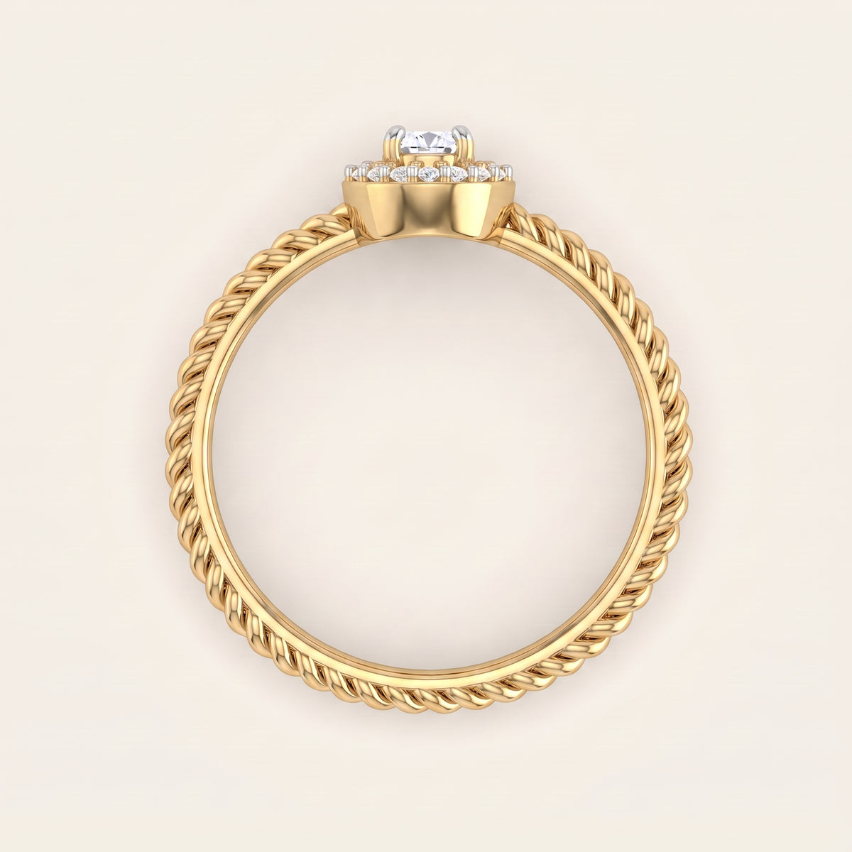 Marina lab-grown diamond ring, view 3