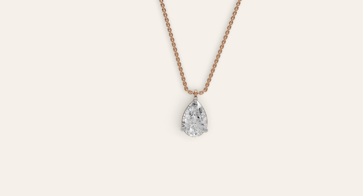 Larme lab-grown diamond pendant, view 6