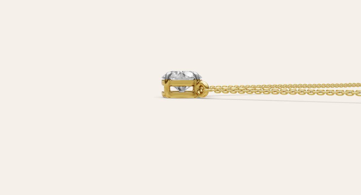 Solstice lab-grown diamond pendant, view 3