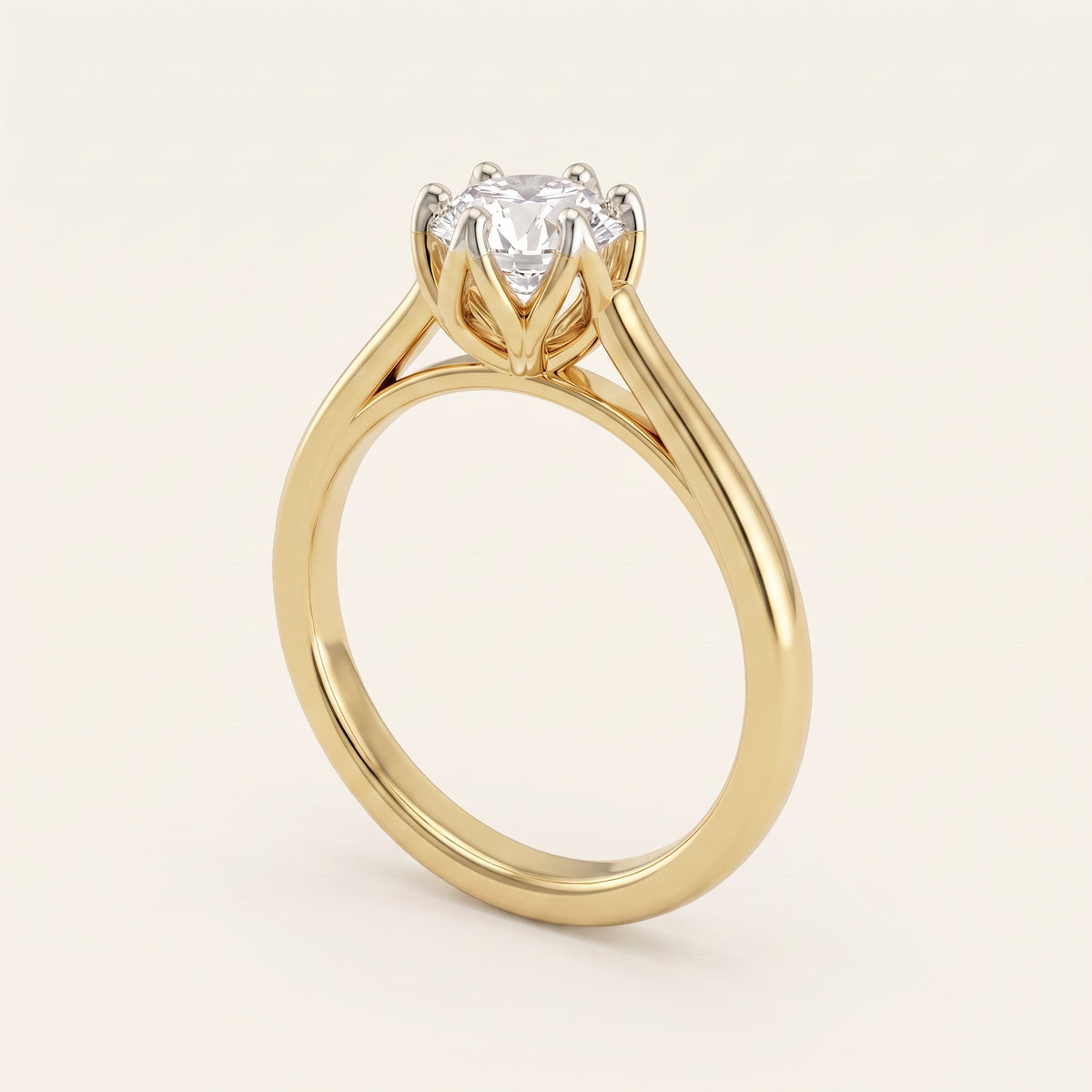 Tulip lab-grown diamond ring, view 3