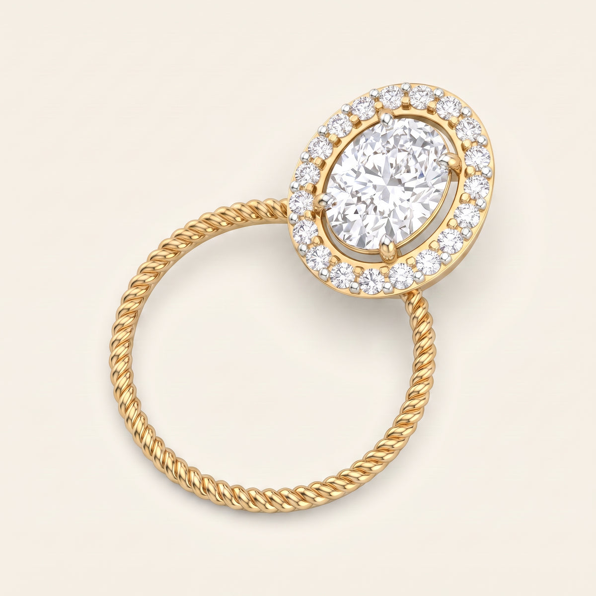 Marina lab-grown diamond pendant, view 2
