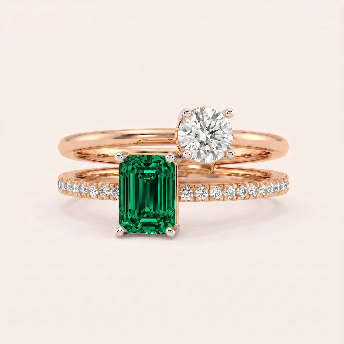 Jade lab-grown diamond ring, view 7