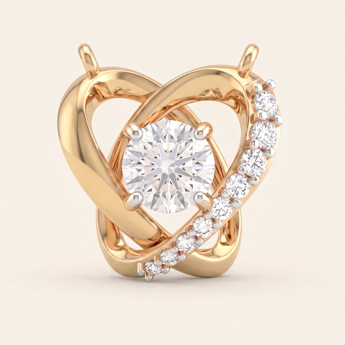 Orbit lab-grown diamond pendant, view 5