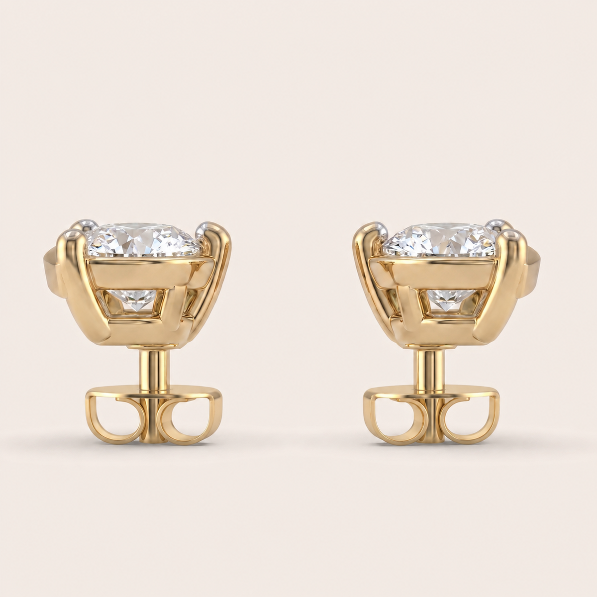 Fern lab-grown diamond earrings, view 5