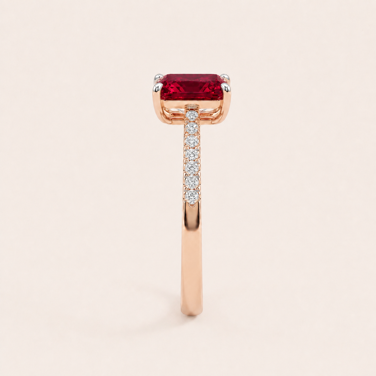 Scarlet lab-grown diamond ring, view 6