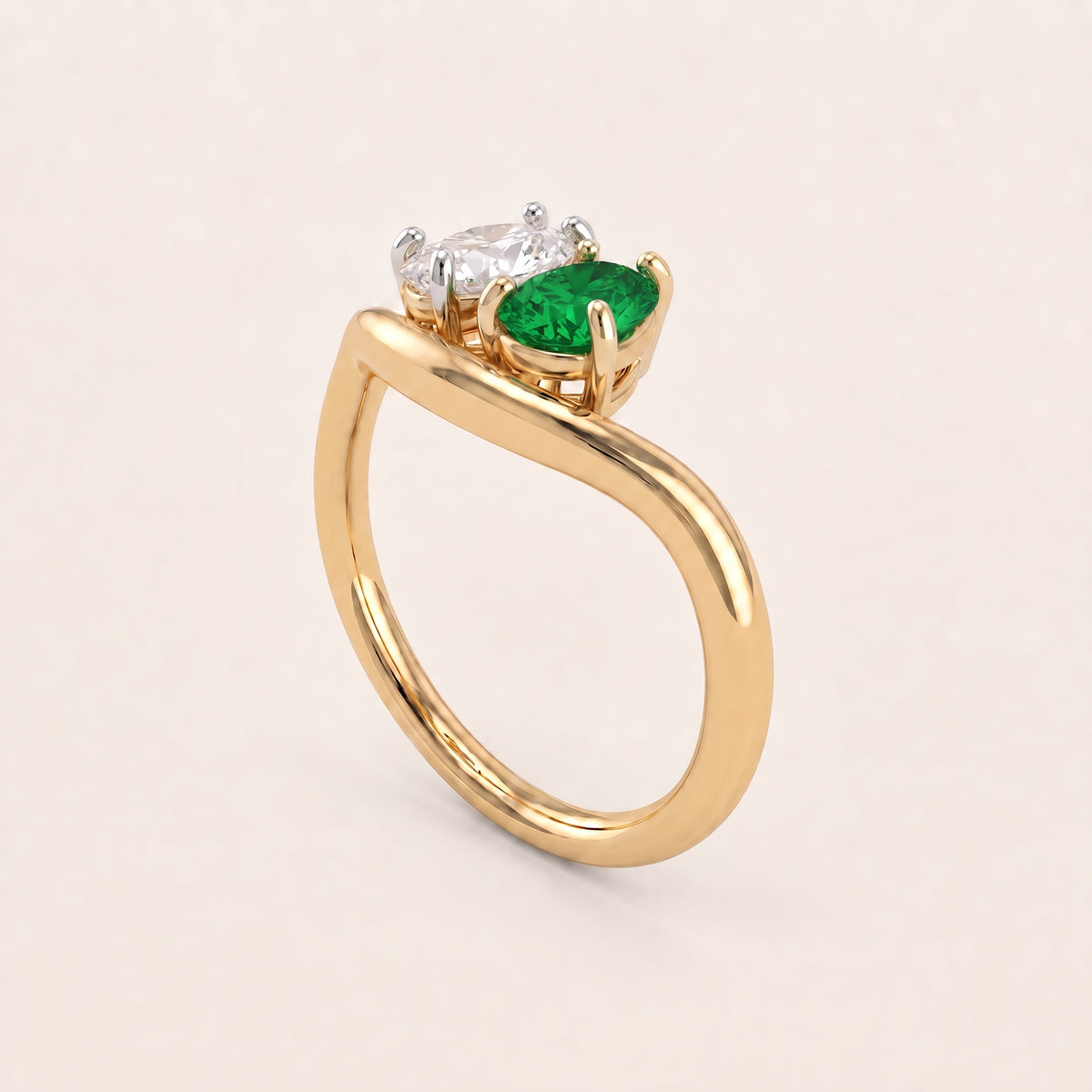 Serenade lab-grown diamond ring, view 3