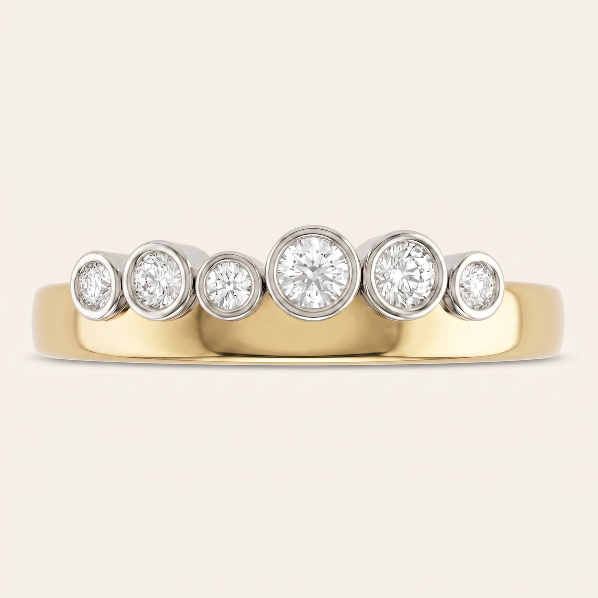 Pebble lab-grown diamond ring
