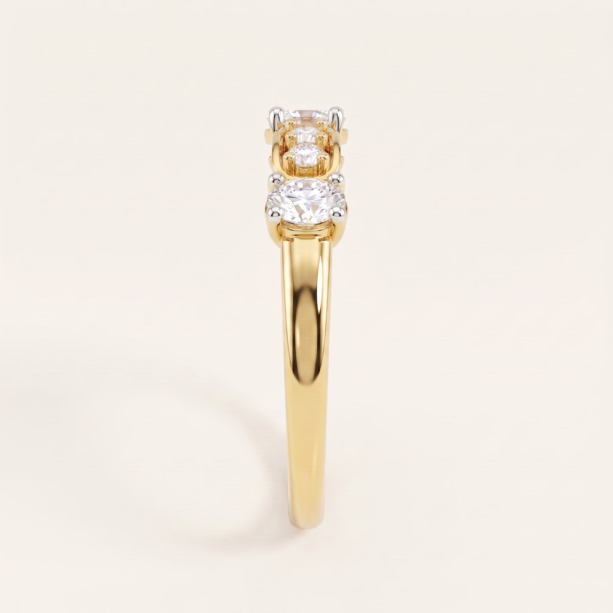 Septima lab-grown diamond ring, view 3