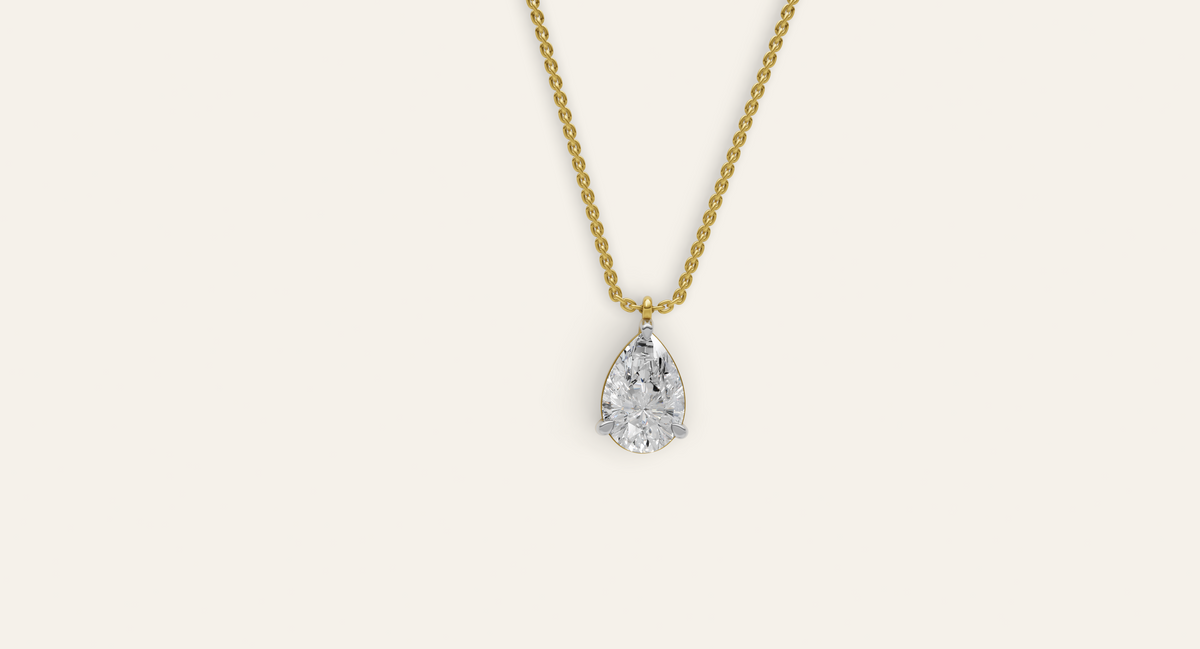 Larme lab-grown diamond pendant, view 5