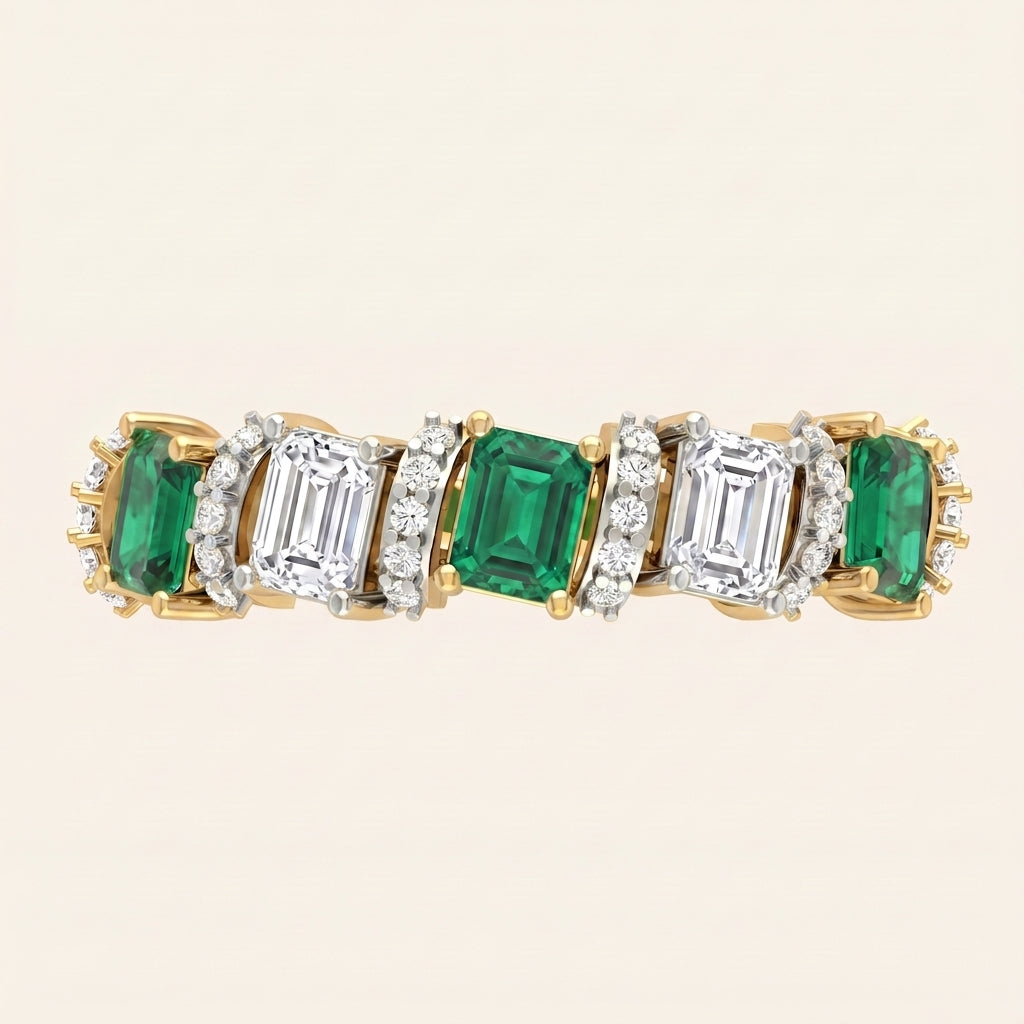 Mosaic lab-grown diamond ring