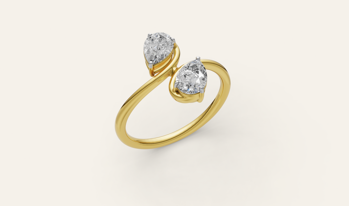 Muse lab-grown diamond ring in yellow gold