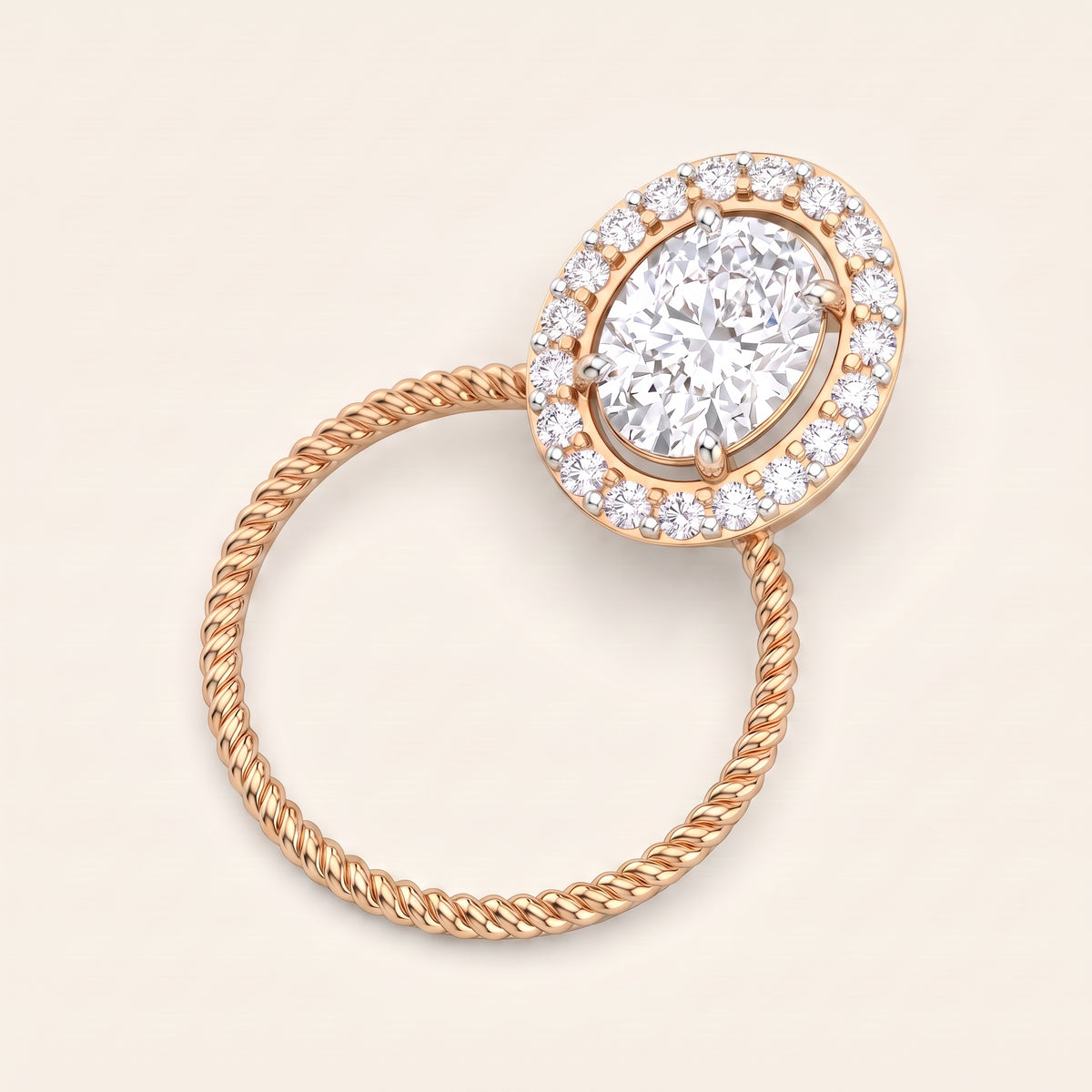 Marina lab-grown diamond pendant, view 6