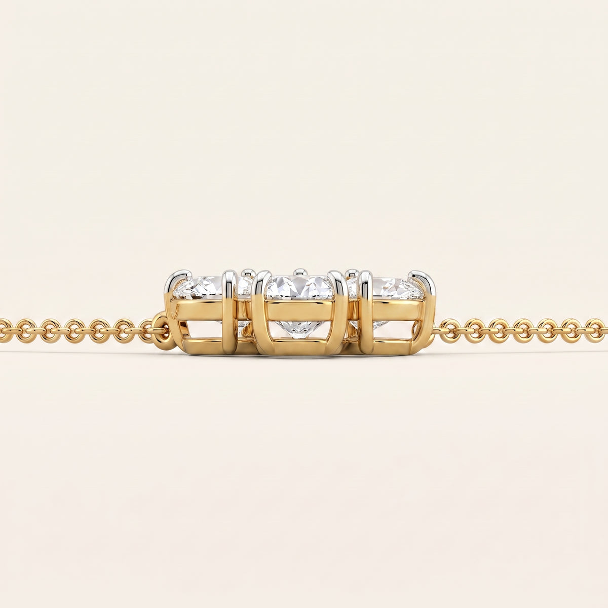 Triplet lab-grown diamond necklace