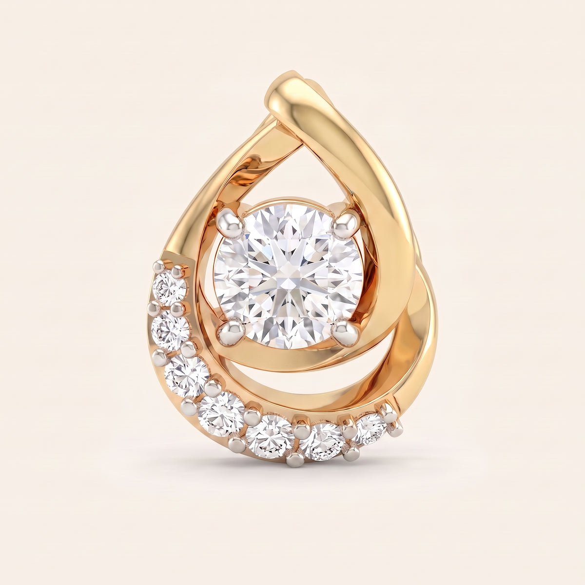 Nautilus lab-grown diamond pendant, view 8