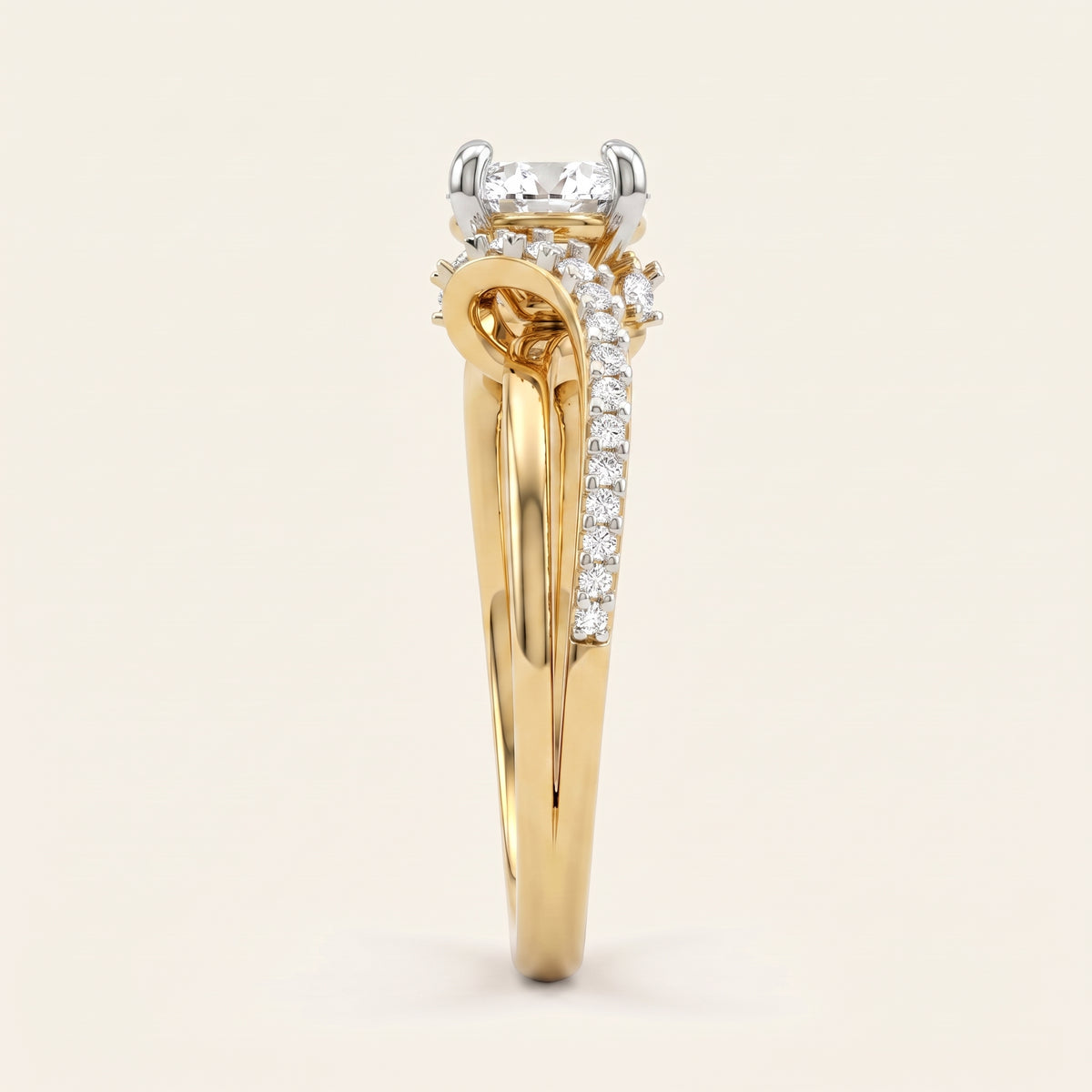 Sovereign lab-grown diamond ring, view 2