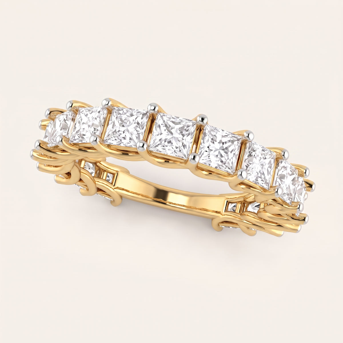 Quadra lab-grown diamond ring, view 3