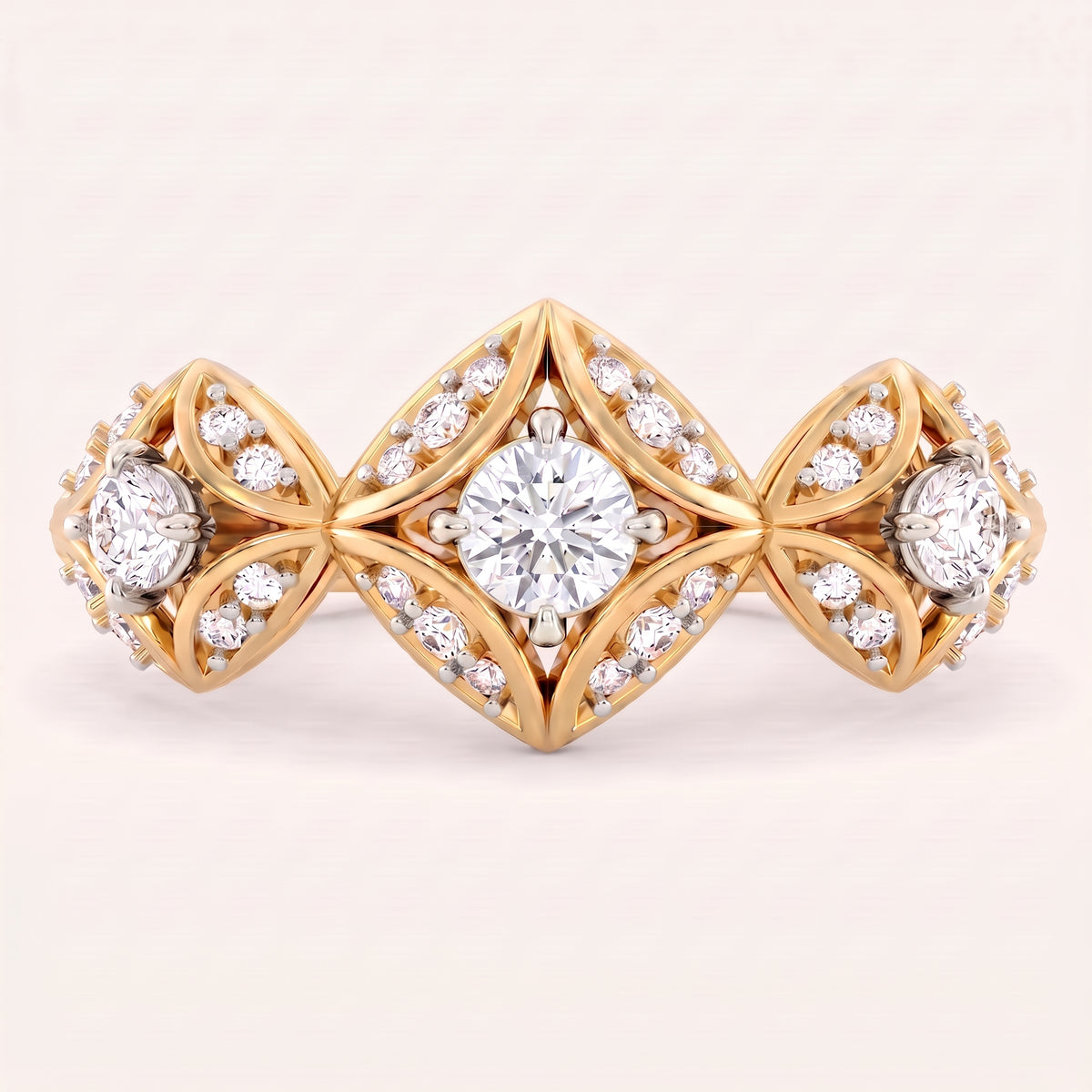 Tiara lab-grown diamond ring, view 4