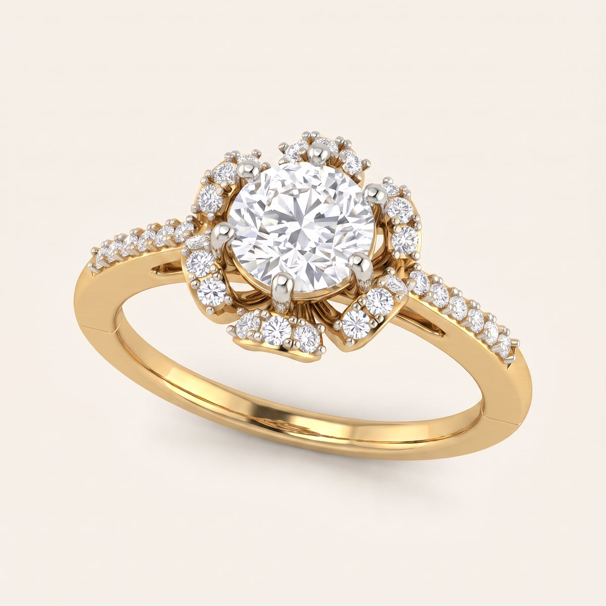 Marigold lab-grown diamond ring, view 4