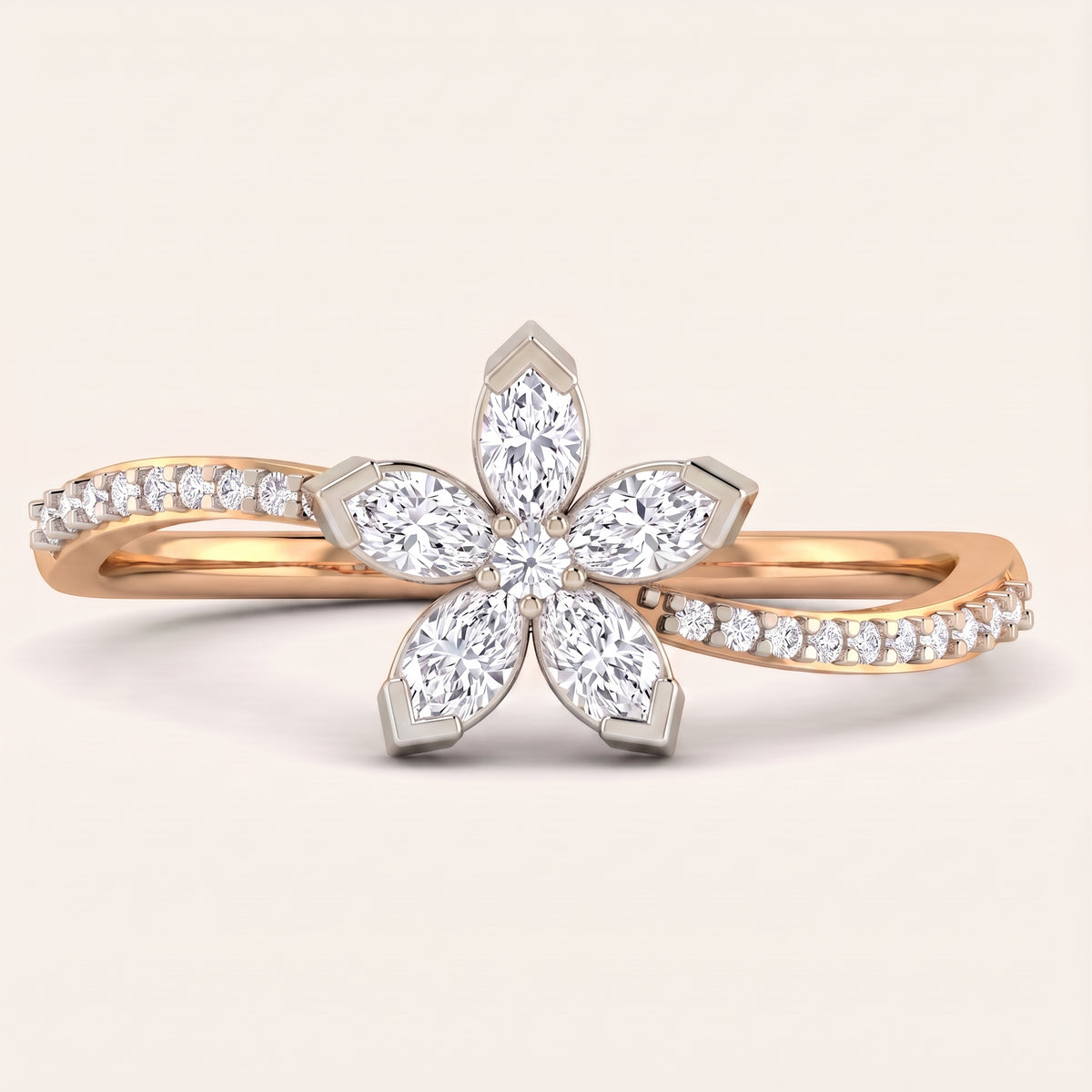 Jasmine lab-grown diamond ring, view 5