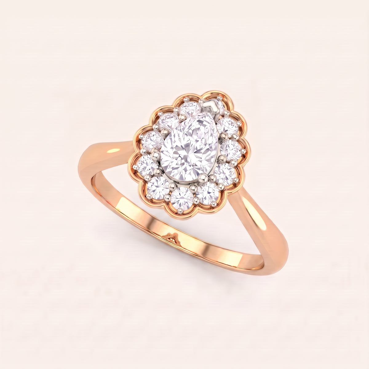 Lily lab-grown diamond ring, view 8