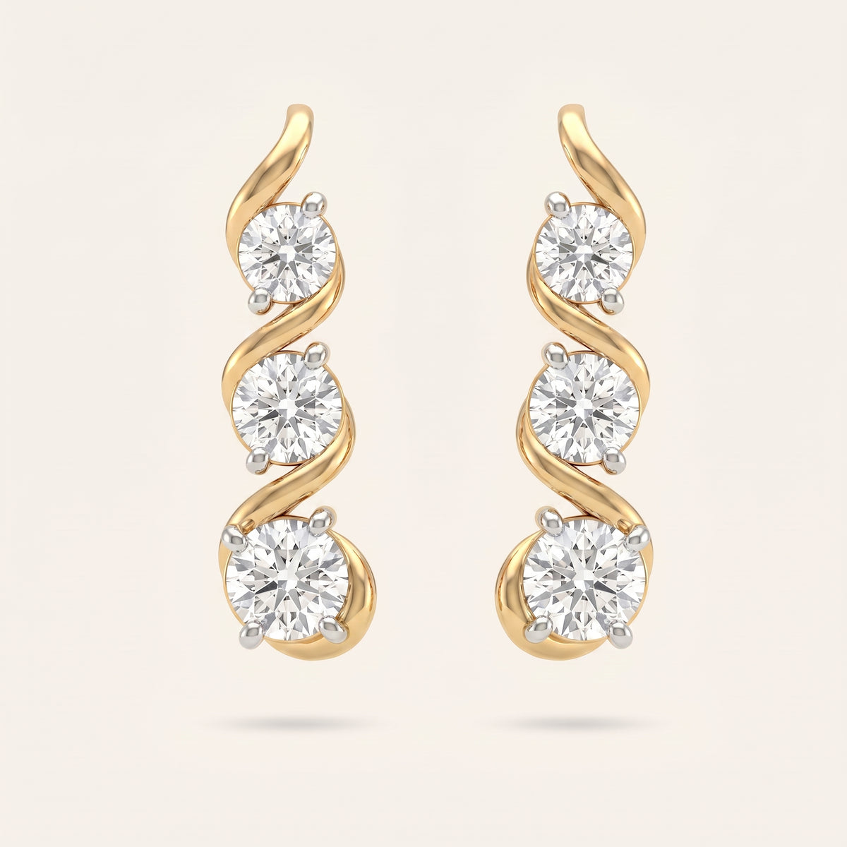 Cascade lab-grown diamond earrings
