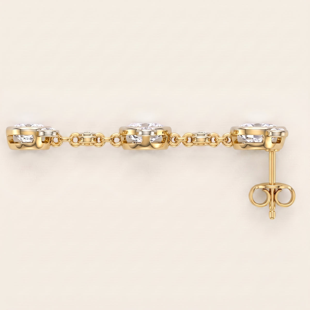 Dewfall lab-grown diamond earrings, view 5