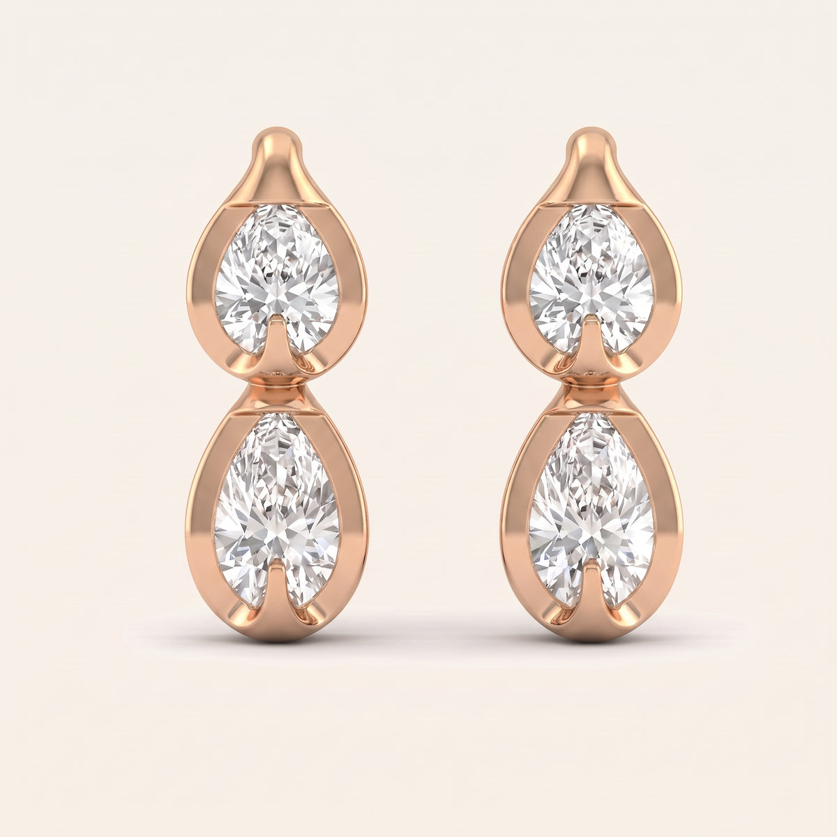 Dewdrop lab-grown diamond earrings, view 2