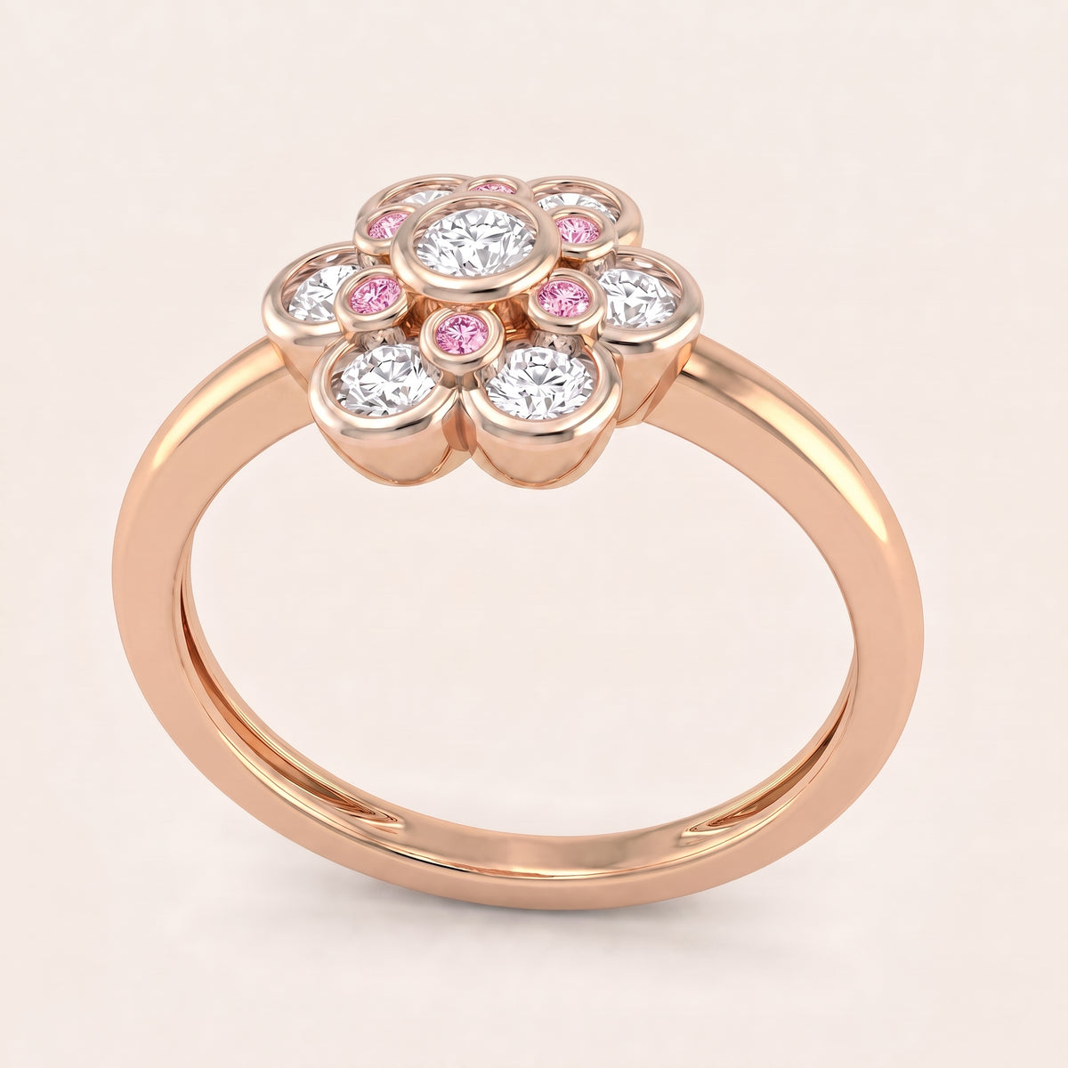 Sakura lab-grown diamond ring, view 7