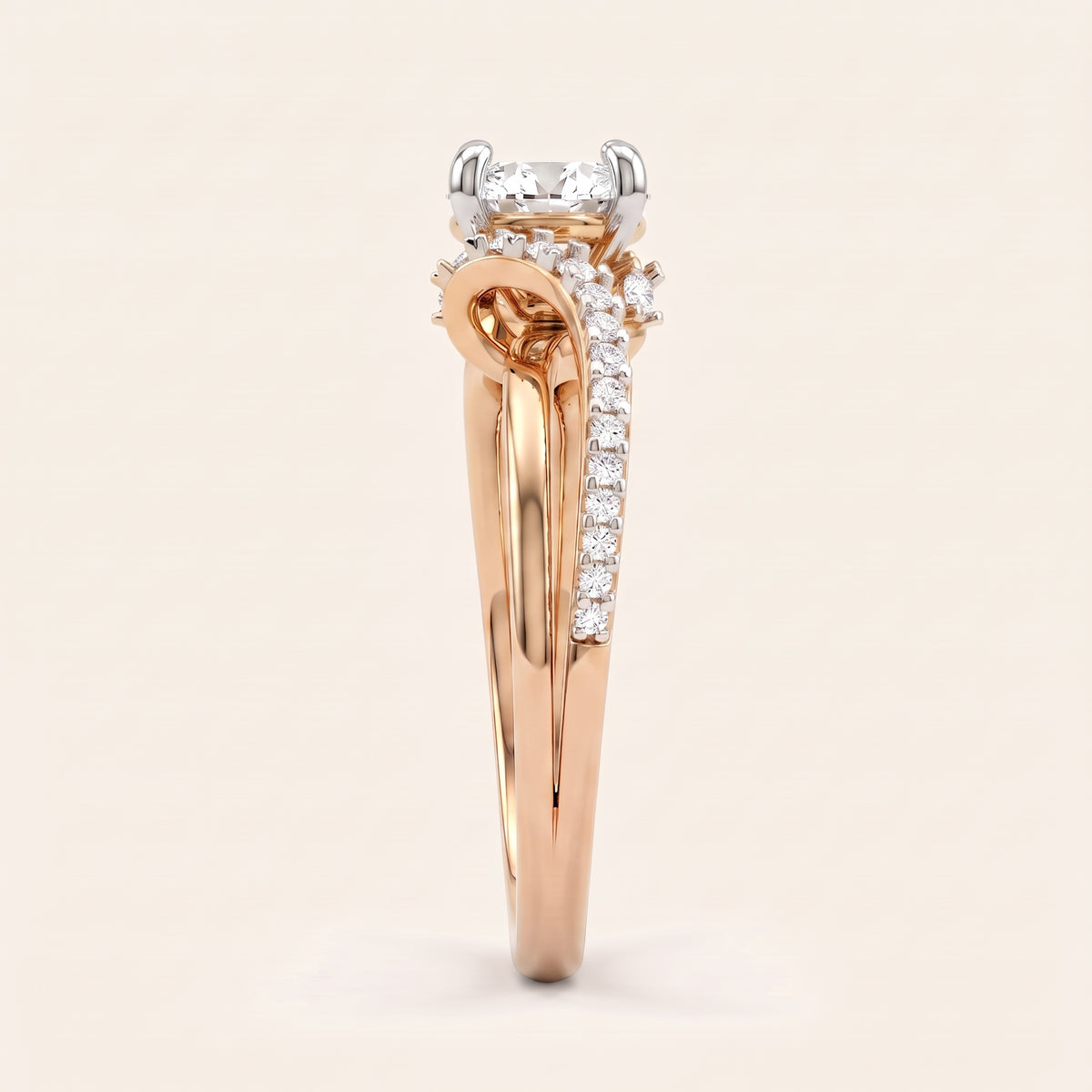 Sovereign lab-grown diamond ring, view 6