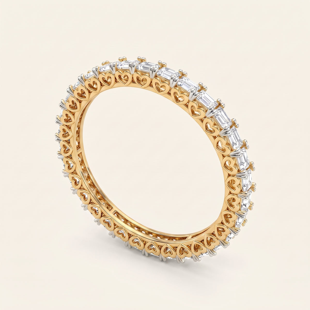 Sweetheart lab-grown diamond ring