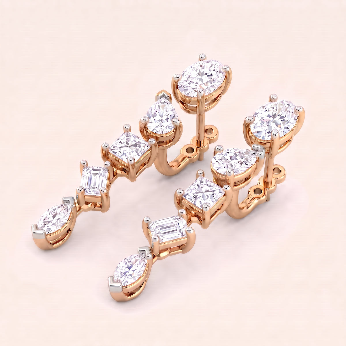 Rhapsody lab-grown diamond earrings, view 6