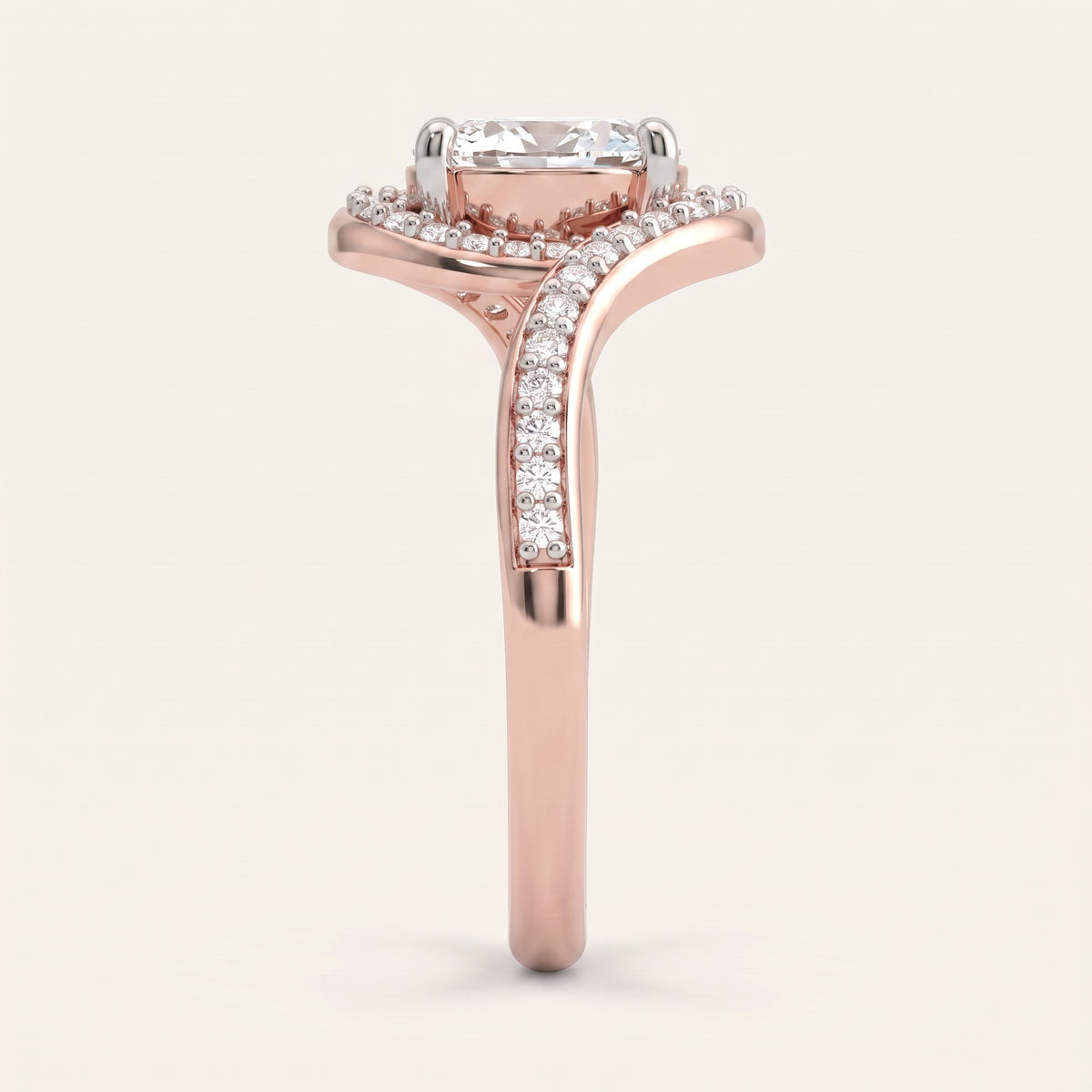 Whisper lab-grown diamond ring, view 2