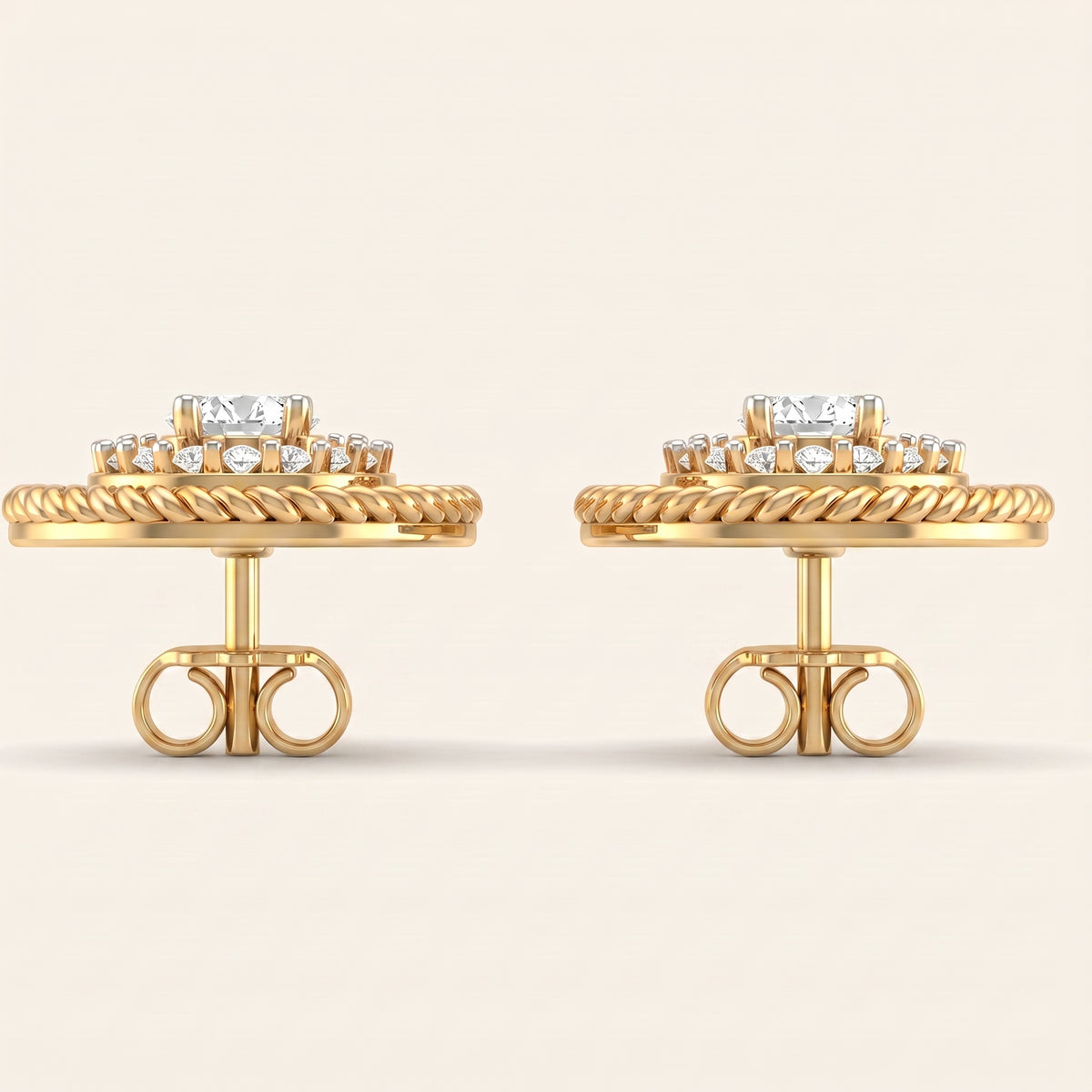 Marina lab-grown diamond earrings, view 6