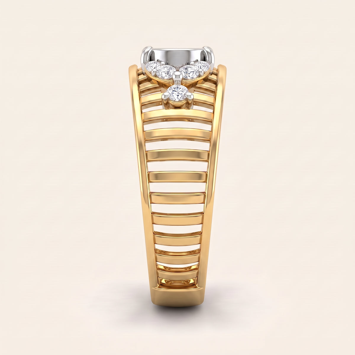Aurelia lab-grown diamond ring, view 4